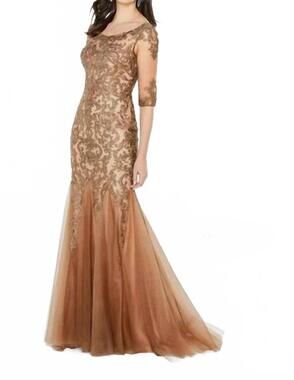 NEW MONTAGE BY MON CHERI formal dress in english rose